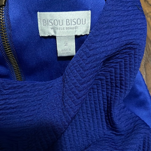 Bisou Bisou Suze 2 Vibrant Blue Bodycon Dress - Picture 4 of 4